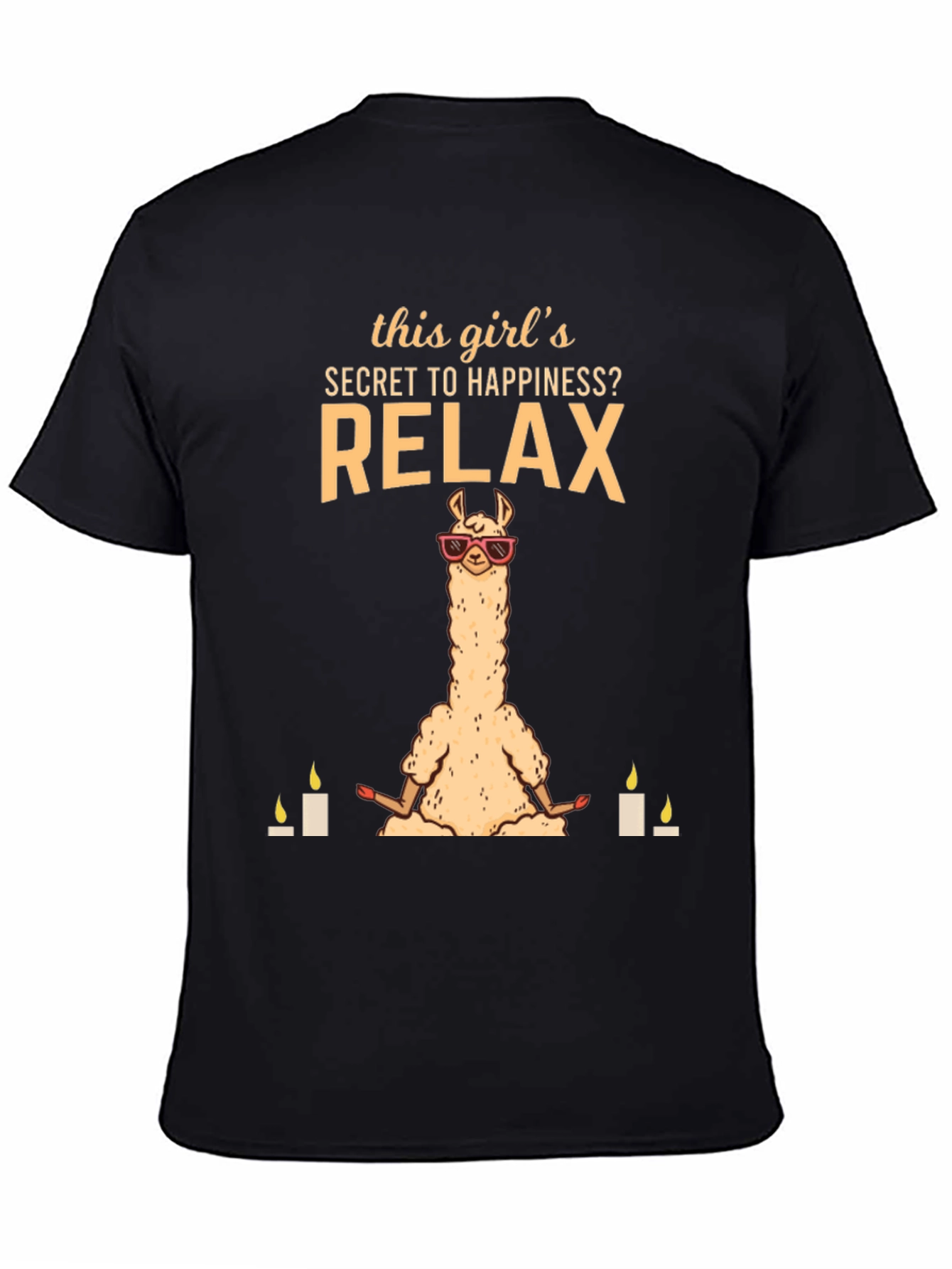 Relax Llama Graphic T-Shirt - Meditation Humor Tee