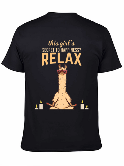 Relax Llama Graphic T-Shirt - Meditation Humor Tee