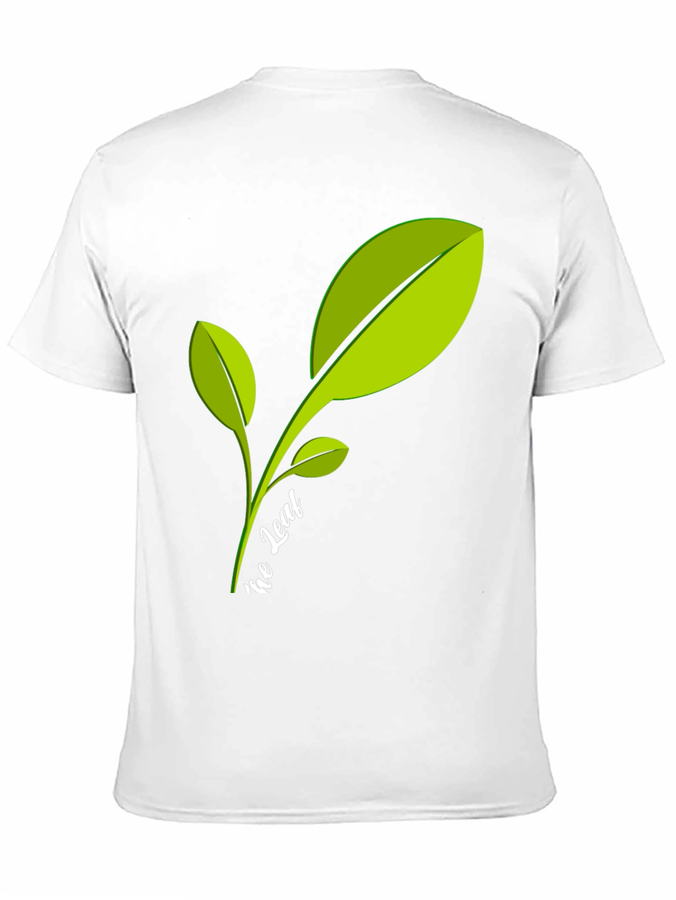 Eco-Friendly Leaf Graphic Black T-Shirt