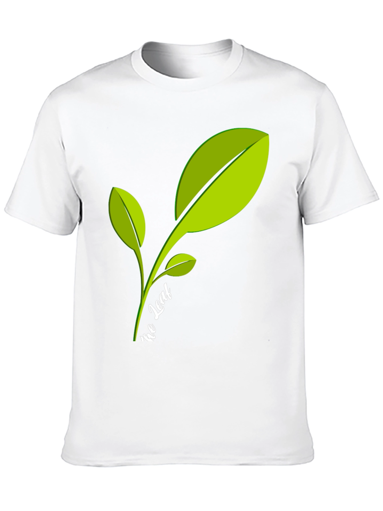 Eco-Friendly Leaf Graphic Black T-Shirt