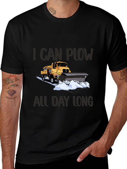 I Can Plow All Day Long Black T-Shirt
