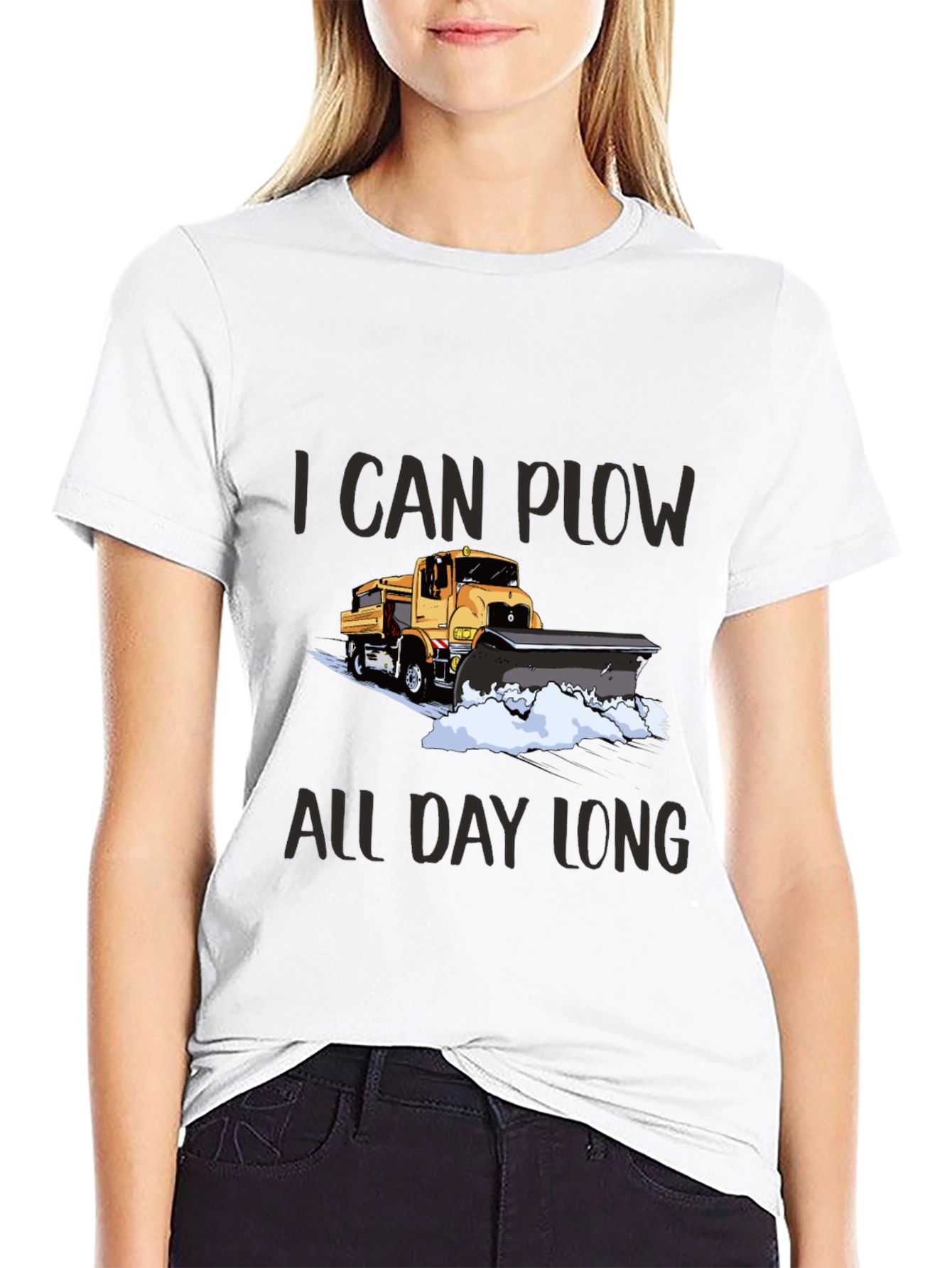I Can Plow All Day Long Black T-Shirt