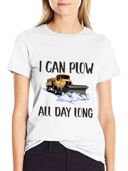 I Can Plow All Day Long Black T-Shirt