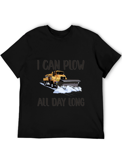 I Can Plow All Day Long Black T-Shirt