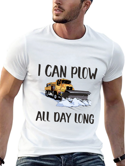 I Can Plow All Day Long Black T-Shirt
