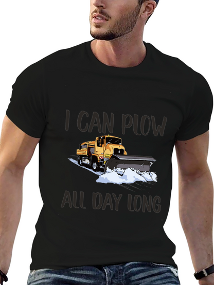 I Can Plow All Day Long Black T-Shirt