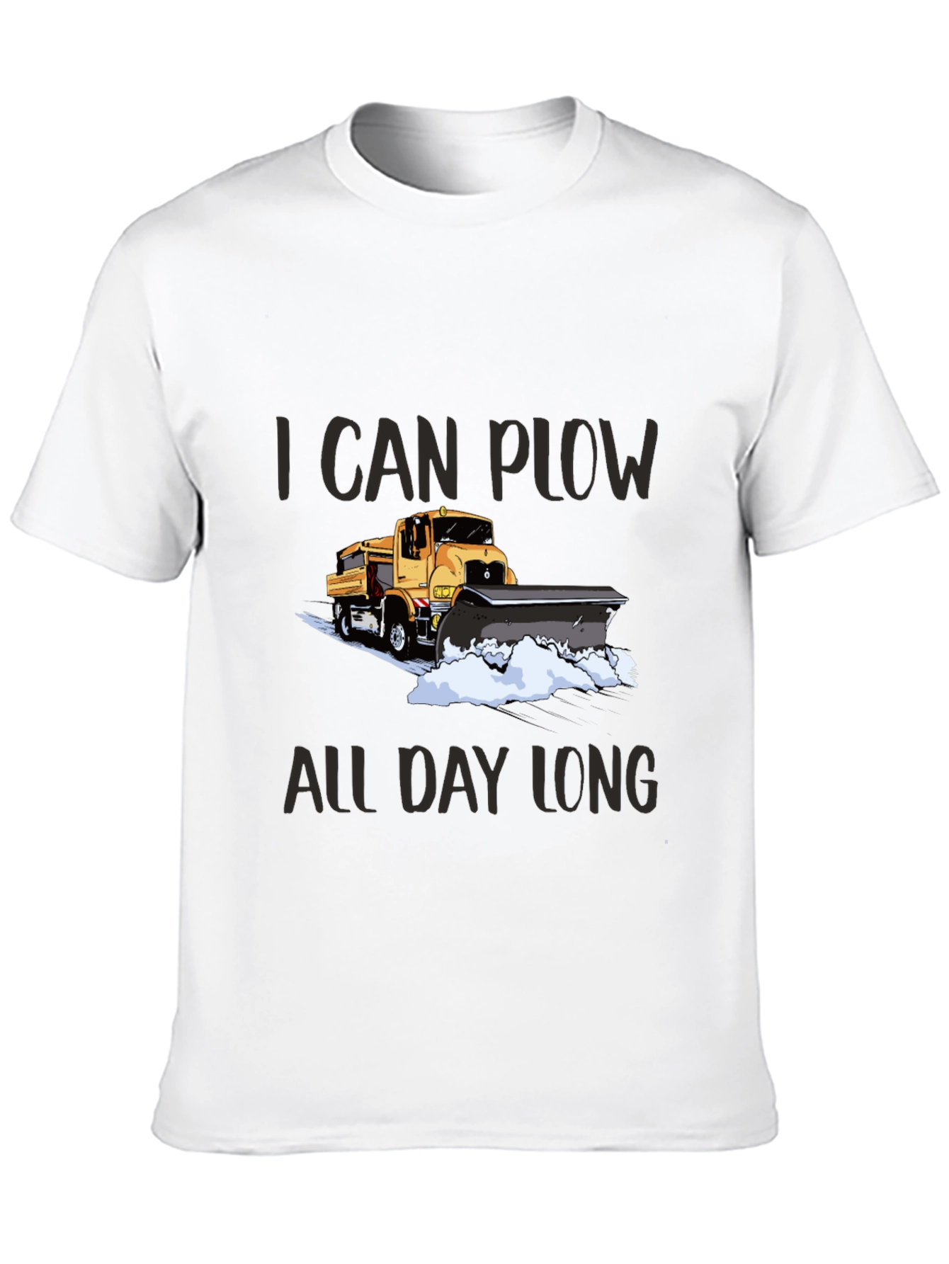 I Can Plow All Day Long Black T-Shirt