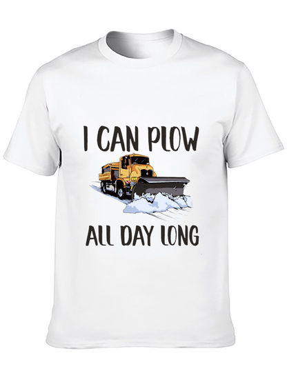 I Can Plow All Day Long Black T-Shirt