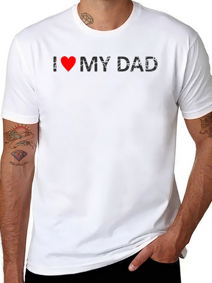 I Heart My Dad Black Graphic Tee