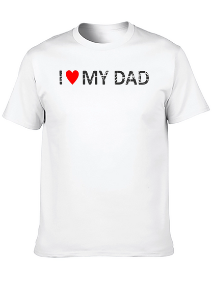 I Heart My Dad Black Graphic Tee