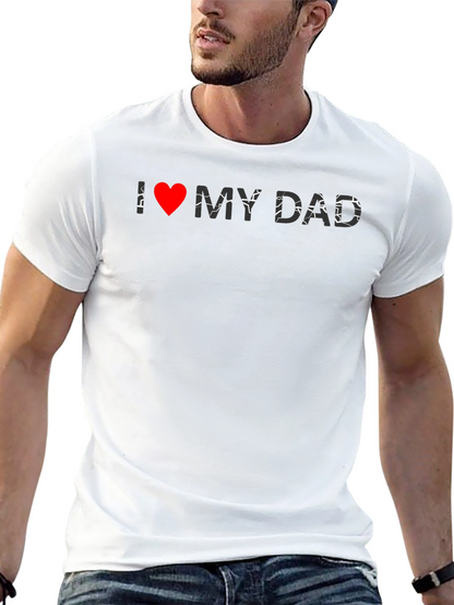 I Heart My Dad Black Graphic Tee