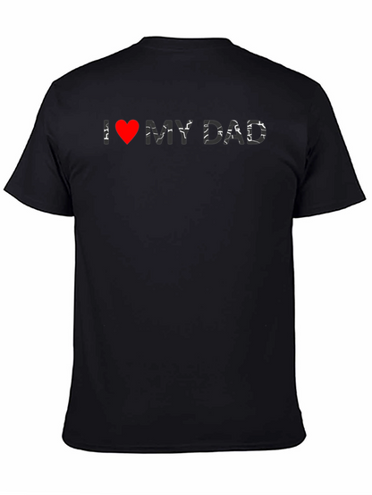 I Heart My Dad Black Graphic Tee