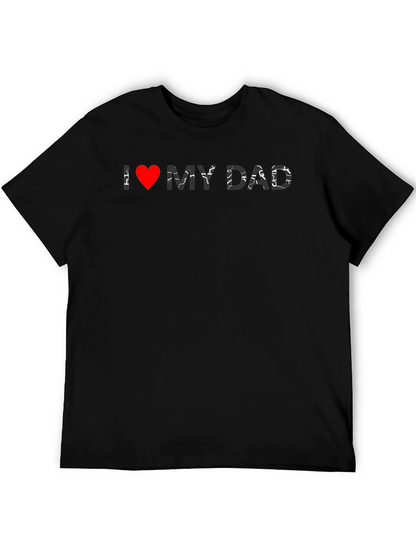 I Heart My Dad Black Graphic Tee