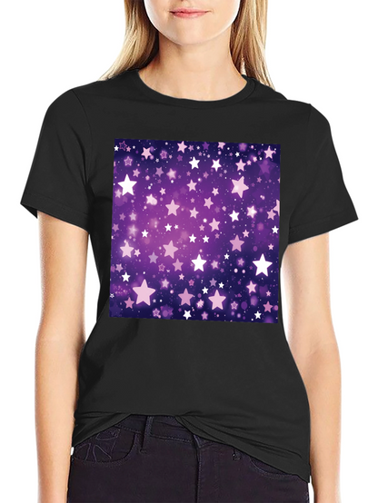 Starry Night T-Shirt - Cosmic Purple Graphic Tee
