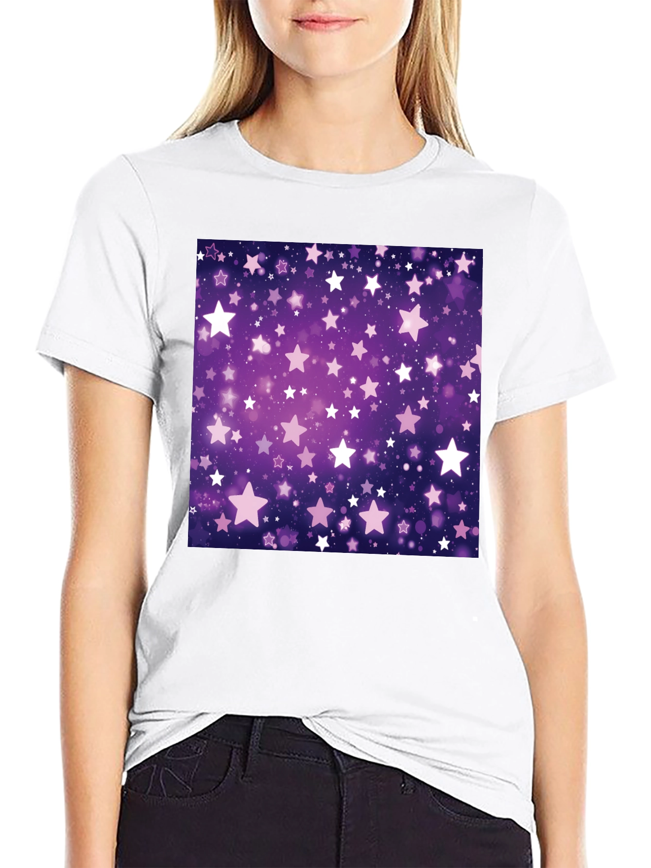 Starry Night T-Shirt - Cosmic Purple Graphic Tee