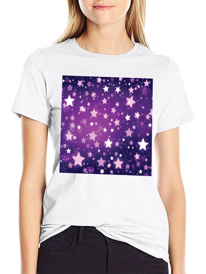 Starry Night T-Shirt - Cosmic Purple Graphic Tee