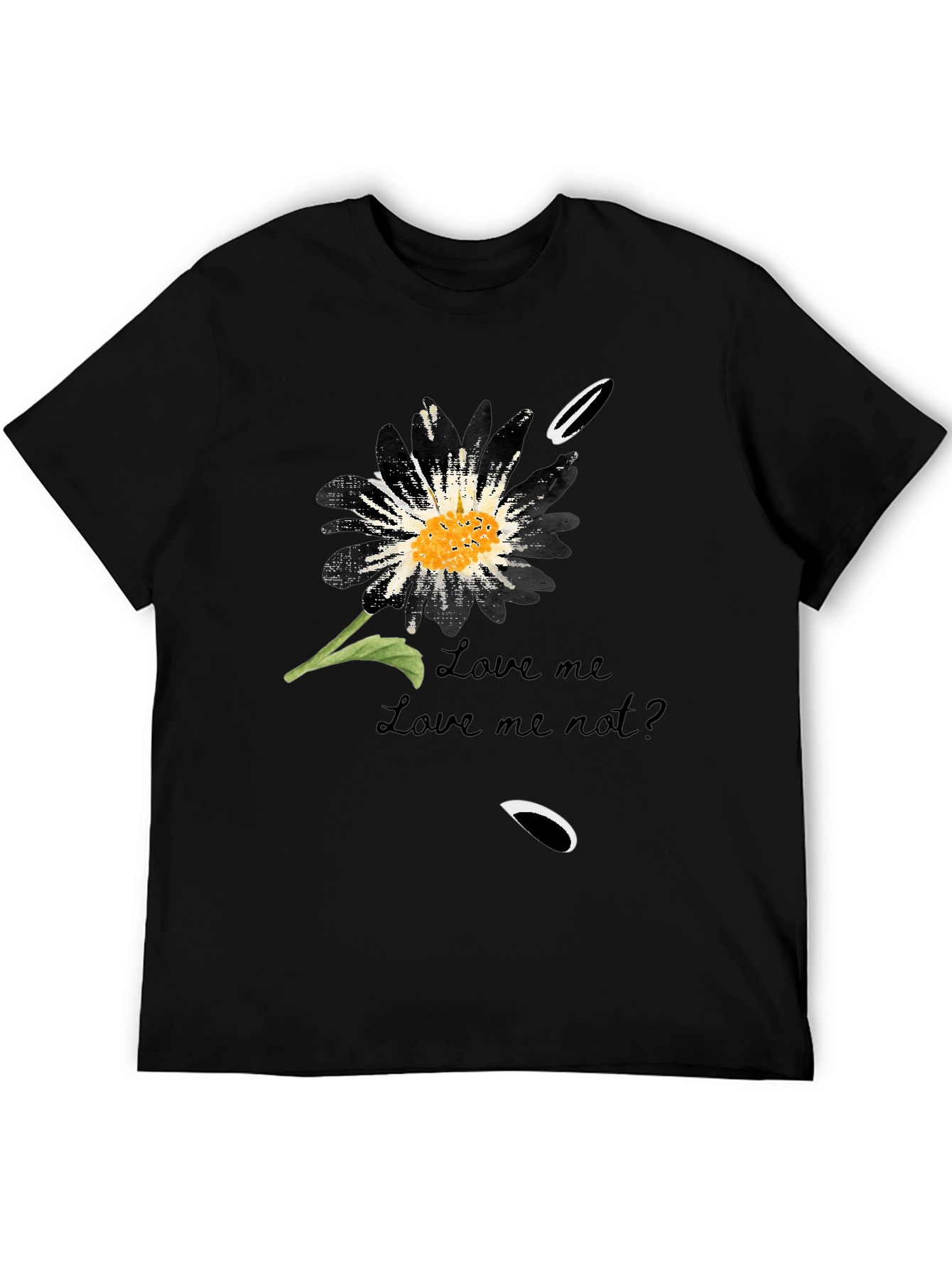 Love Me Not Flower Graphic T-Shirt
