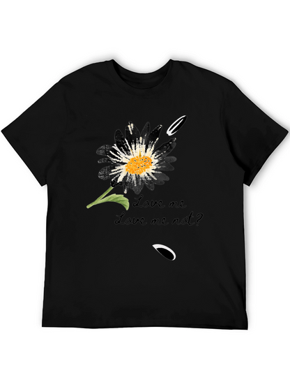 Love Me Not Flower Graphic T-Shirt