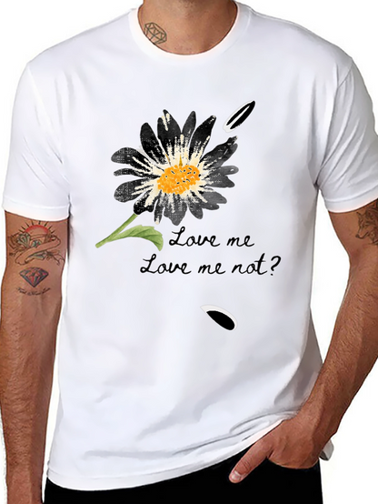 Love Me Not Flower Graphic T-Shirt