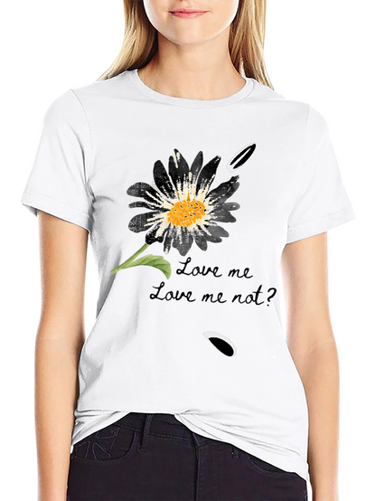 Love Me Not Flower Graphic T-Shirt