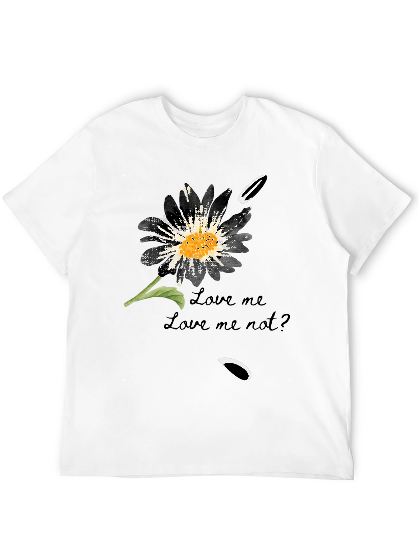 Love Me Not Flower Graphic T-Shirt
