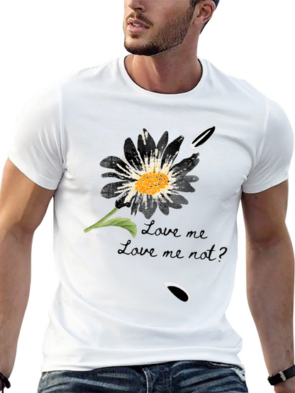 Love Me Not Flower Graphic T-Shirt