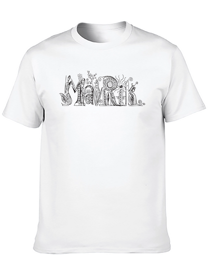 Mystical Graphic Tee - Artistic Black Cotton T-Shirt
