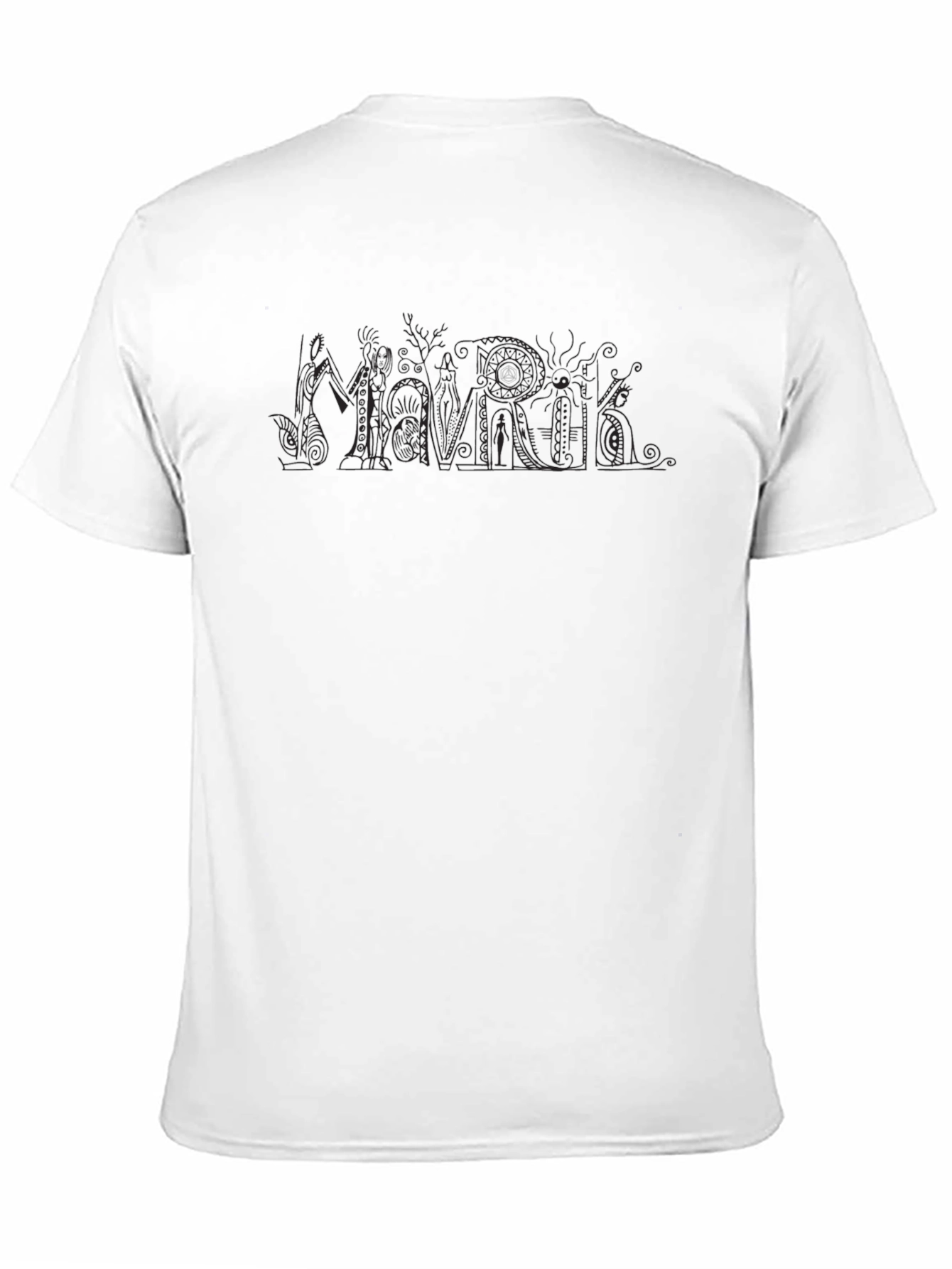 Mystical Graphic Tee - Artistic Black Cotton T-Shirt