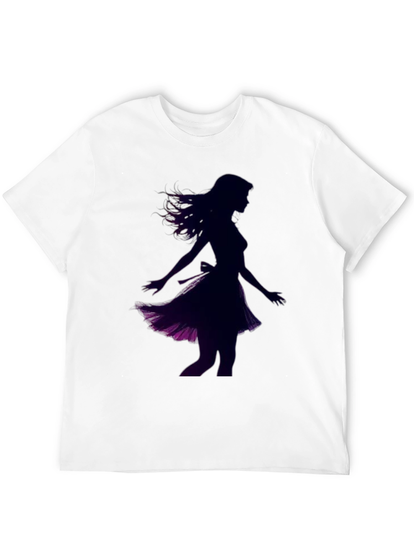 Woman Silhouette Graphic Black T-Shirt