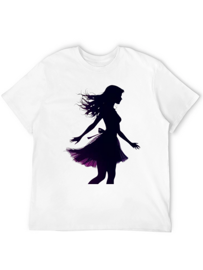 Woman Silhouette Graphic Black T-Shirt