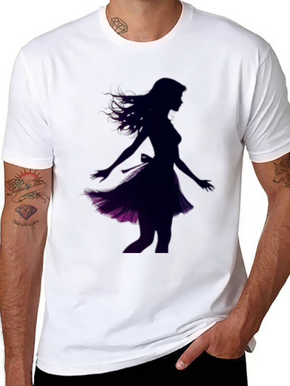 Woman Silhouette Graphic Black T-Shirt