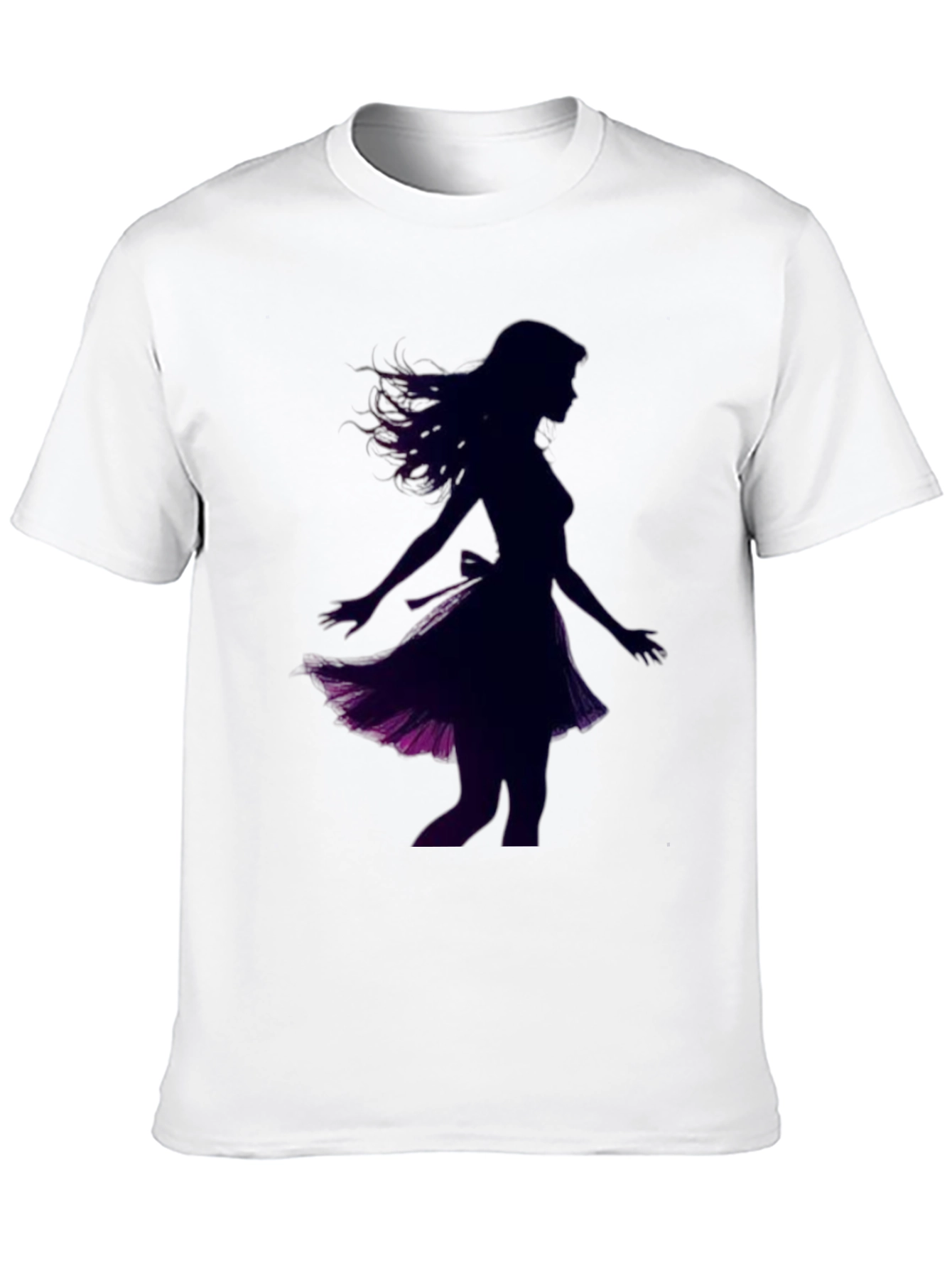 Woman Silhouette Graphic Black T-Shirt