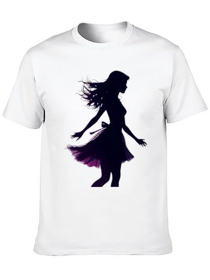 Woman Silhouette Graphic Black T-Shirt