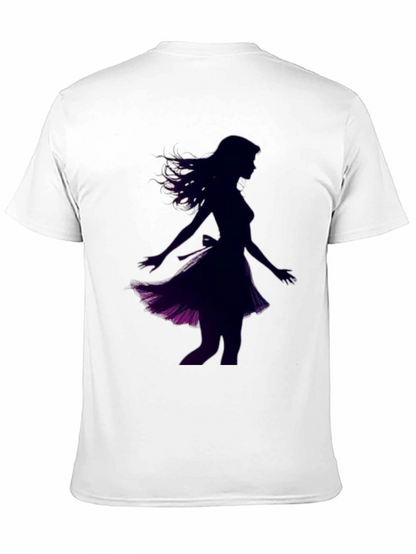 Woman Silhouette Graphic Black T-Shirt