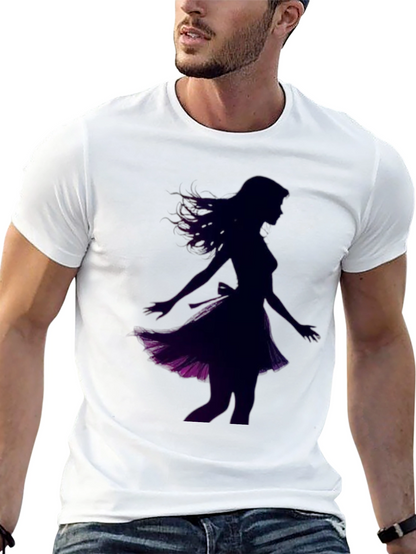 Woman Silhouette Graphic Black T-Shirt