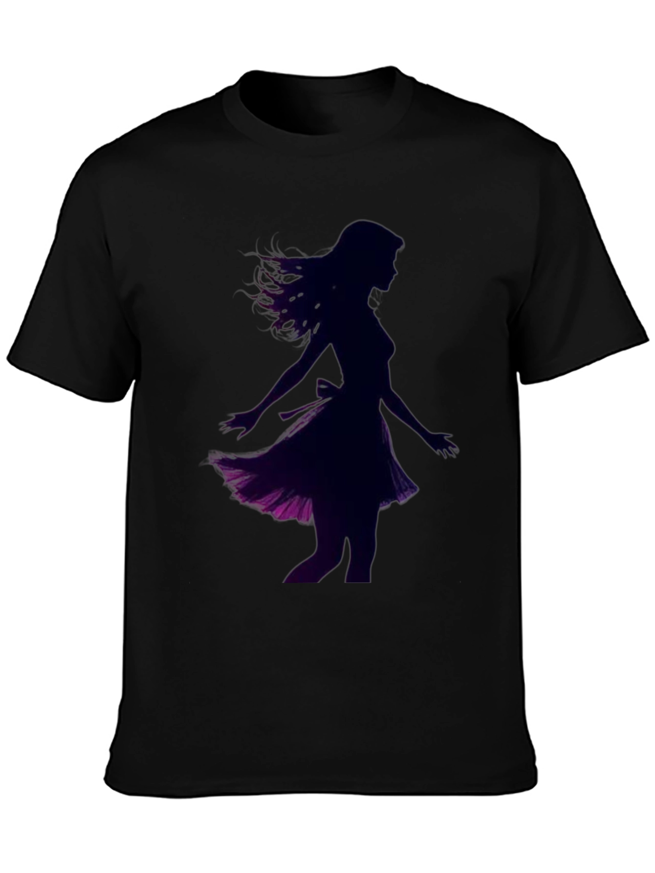 Woman Silhouette Graphic Black T-Shirt