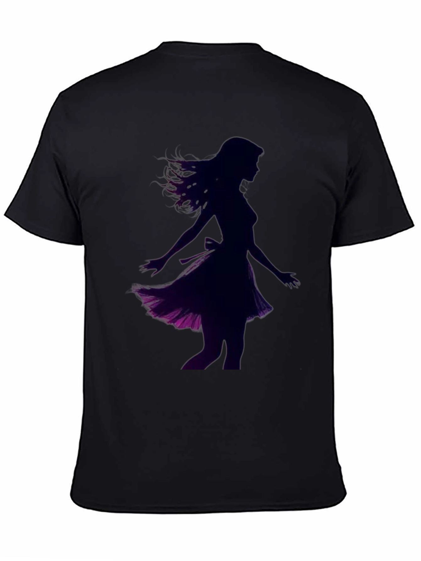 Woman Silhouette Graphic Black T-Shirt