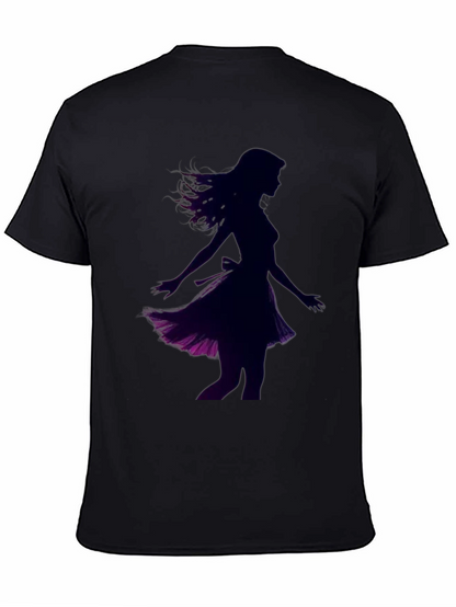 Woman Silhouette Graphic Black T-Shirt