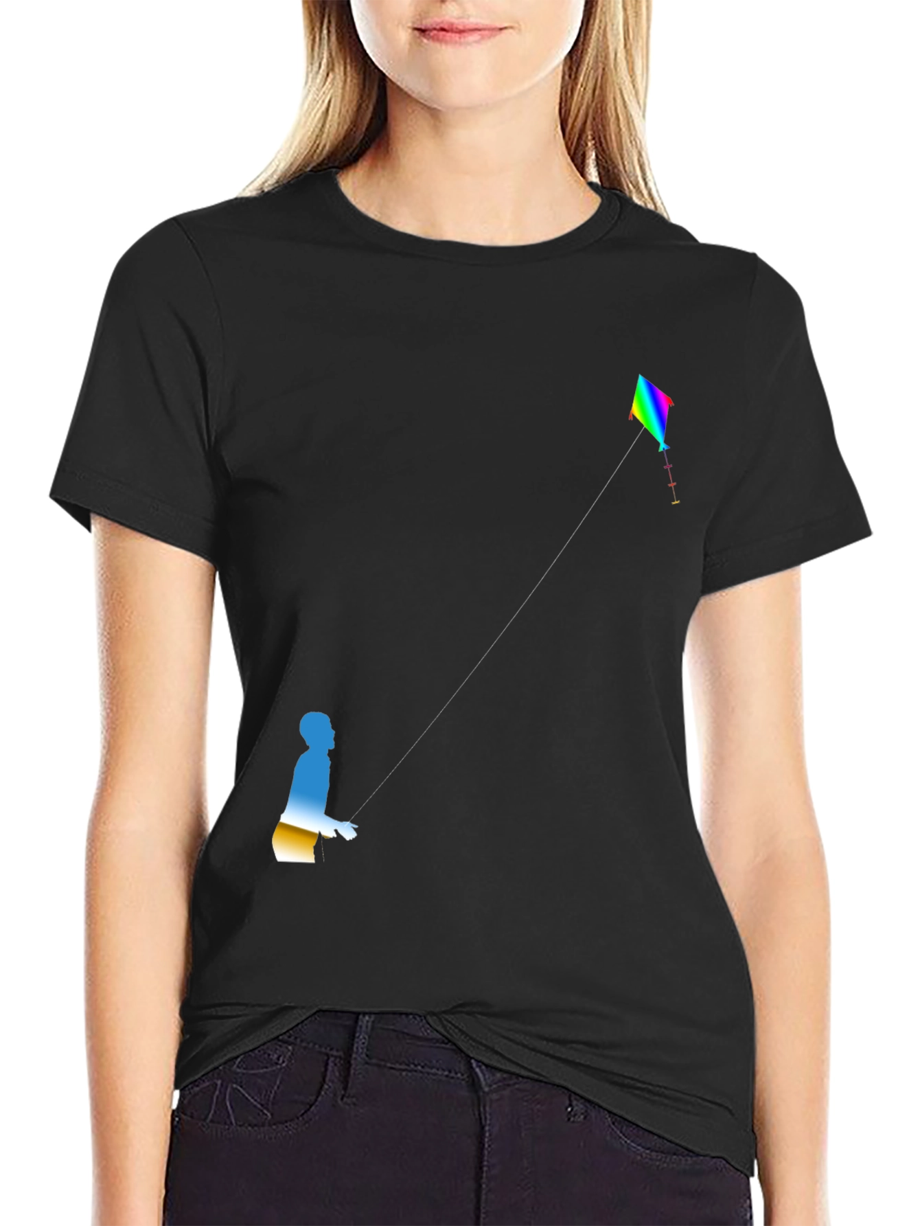 Kite Flyer Graphic Tee - Black