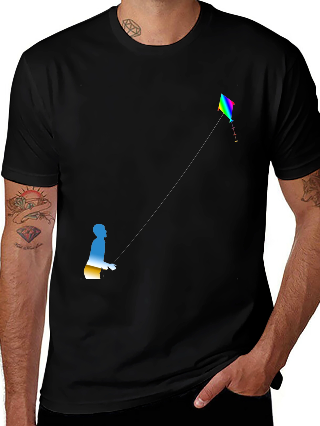 Kite Flyer Graphic Tee - Black