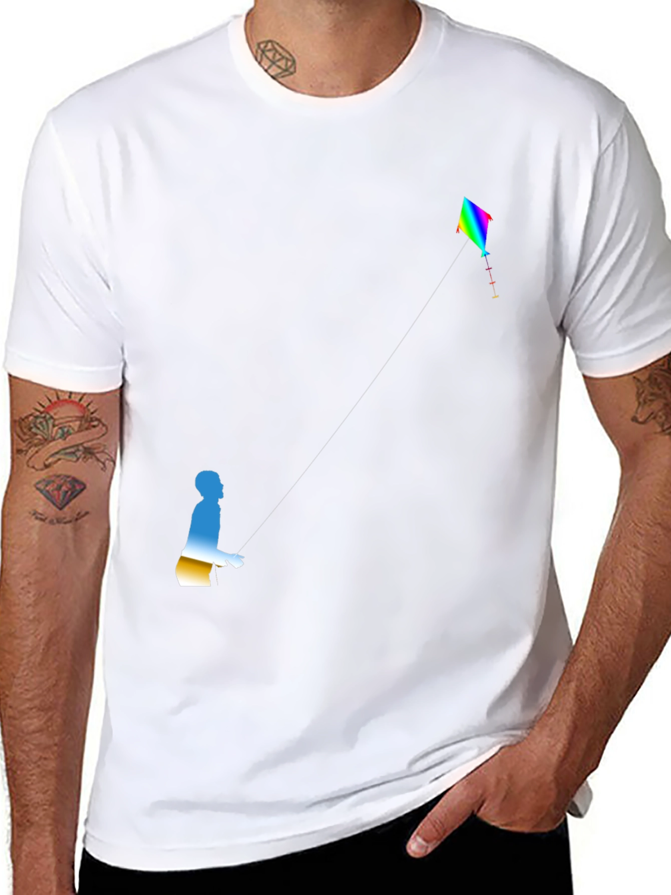 Kite Flyer Graphic Tee - Black