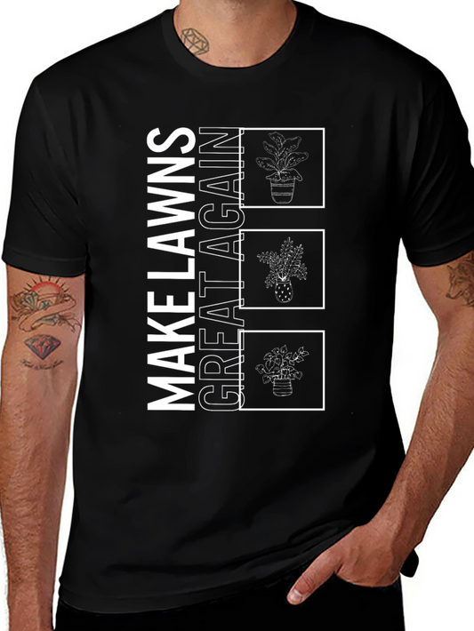Make Lawns Great Again Graphic Tee - Black