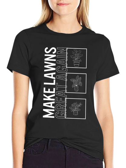 Make Lawns Great Again Graphic Tee - Black