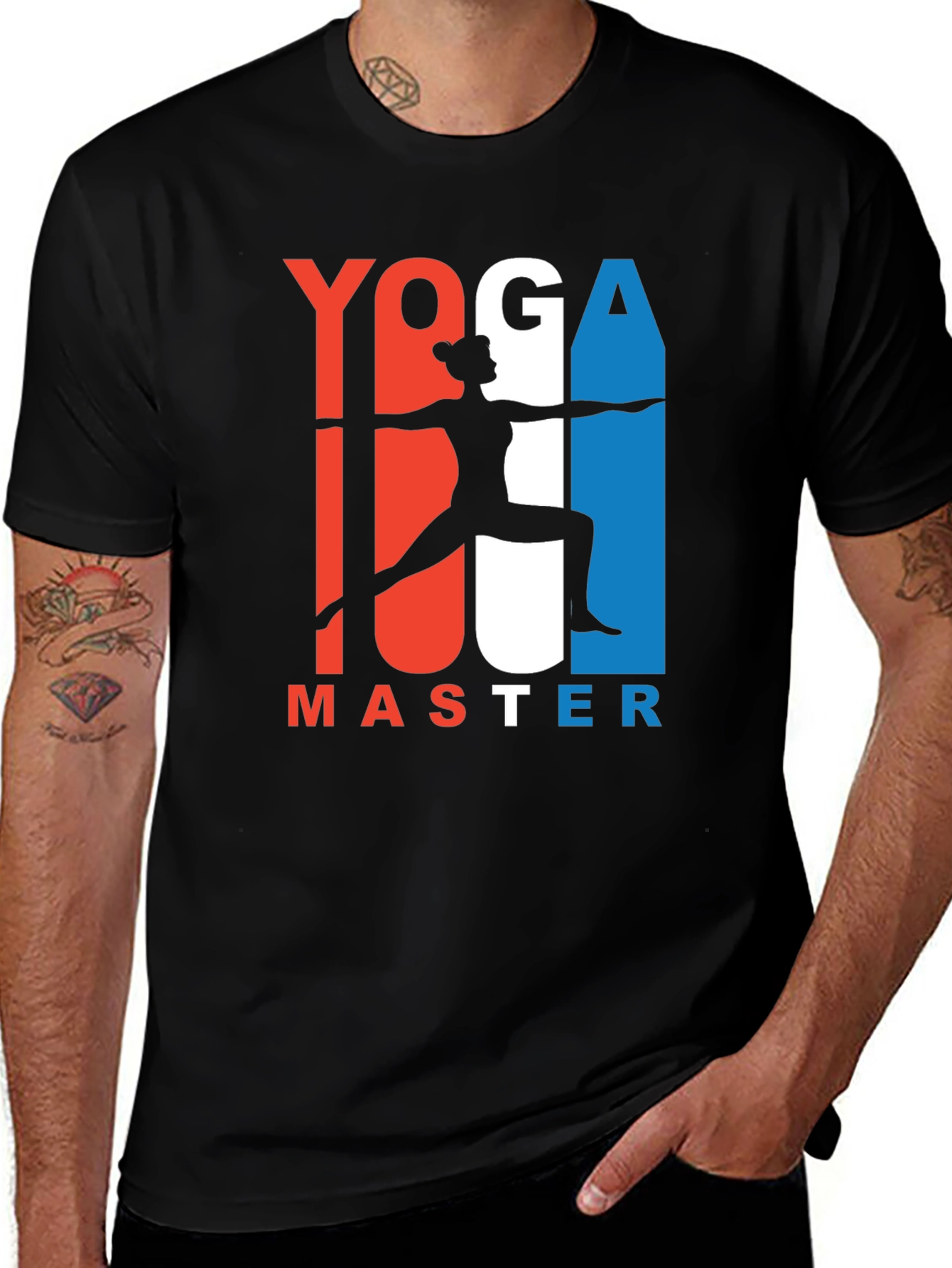 Yoga Master Graphic Tee - Black