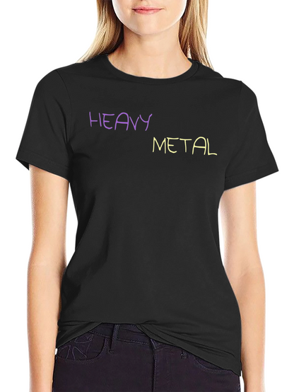 Heavy Metal T-Shirt Crew Neck Short Sleeve