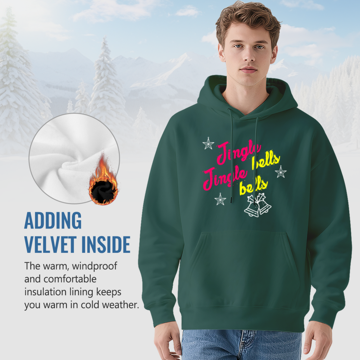 Trendy Hooded Sweatshirt - Inspirational Quote