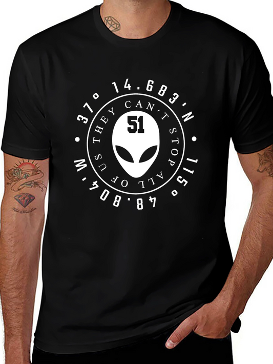 Area 51 Alien Graphic T-Shirt - They Cant Stop All of Us