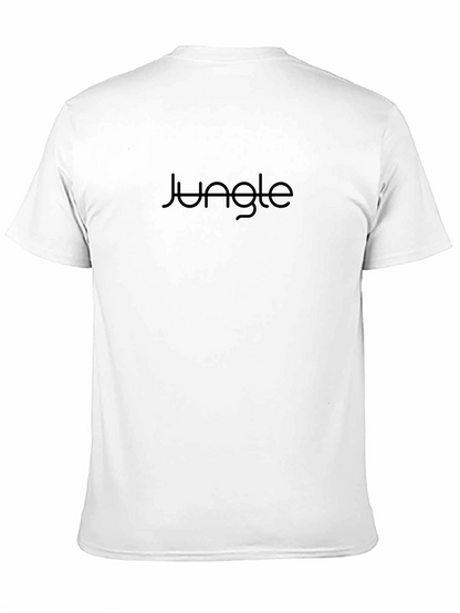 Black Jungle Print Crew Neck T-Shirt