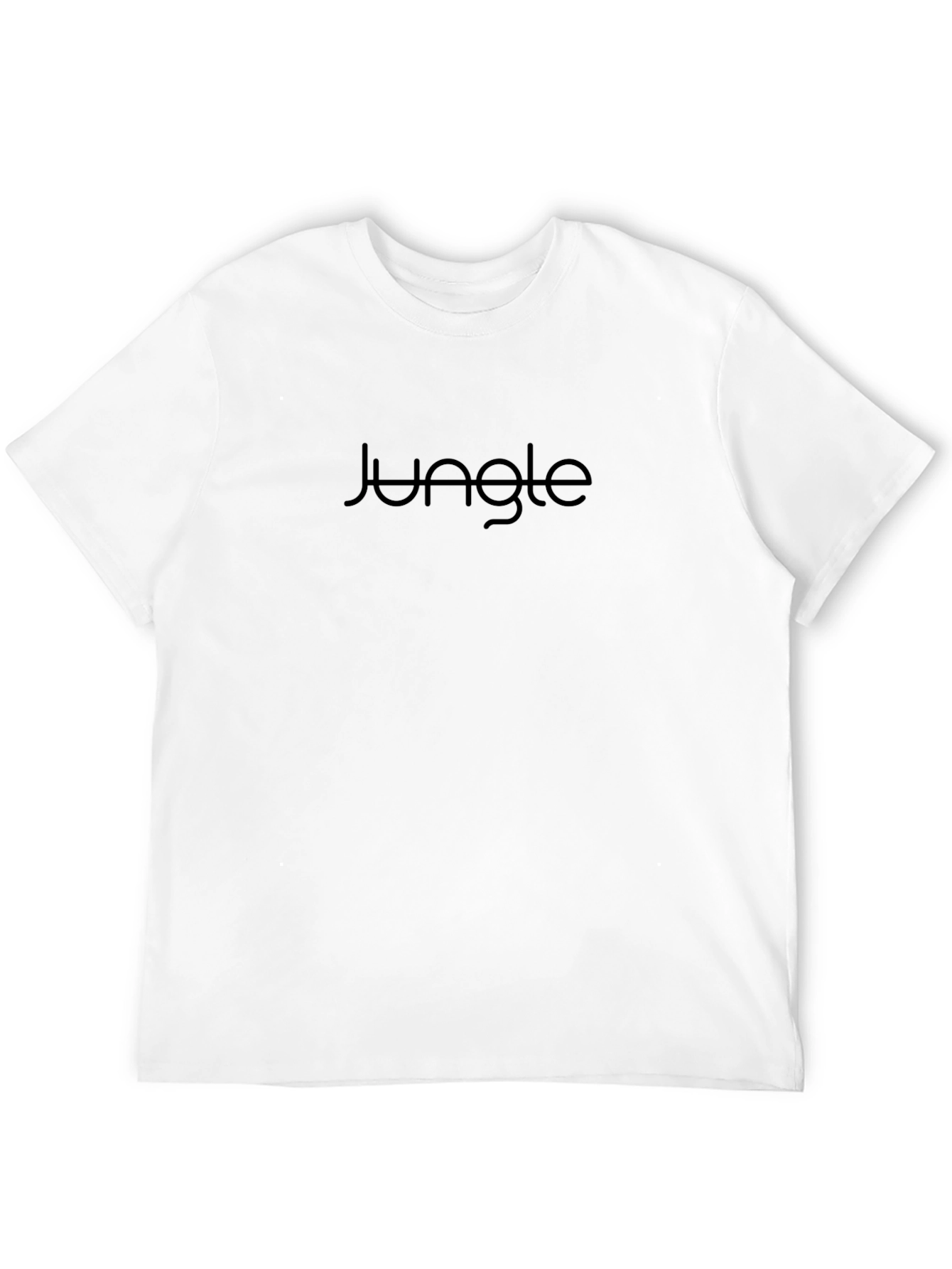 Black Jungle Print Crew Neck T-Shirt