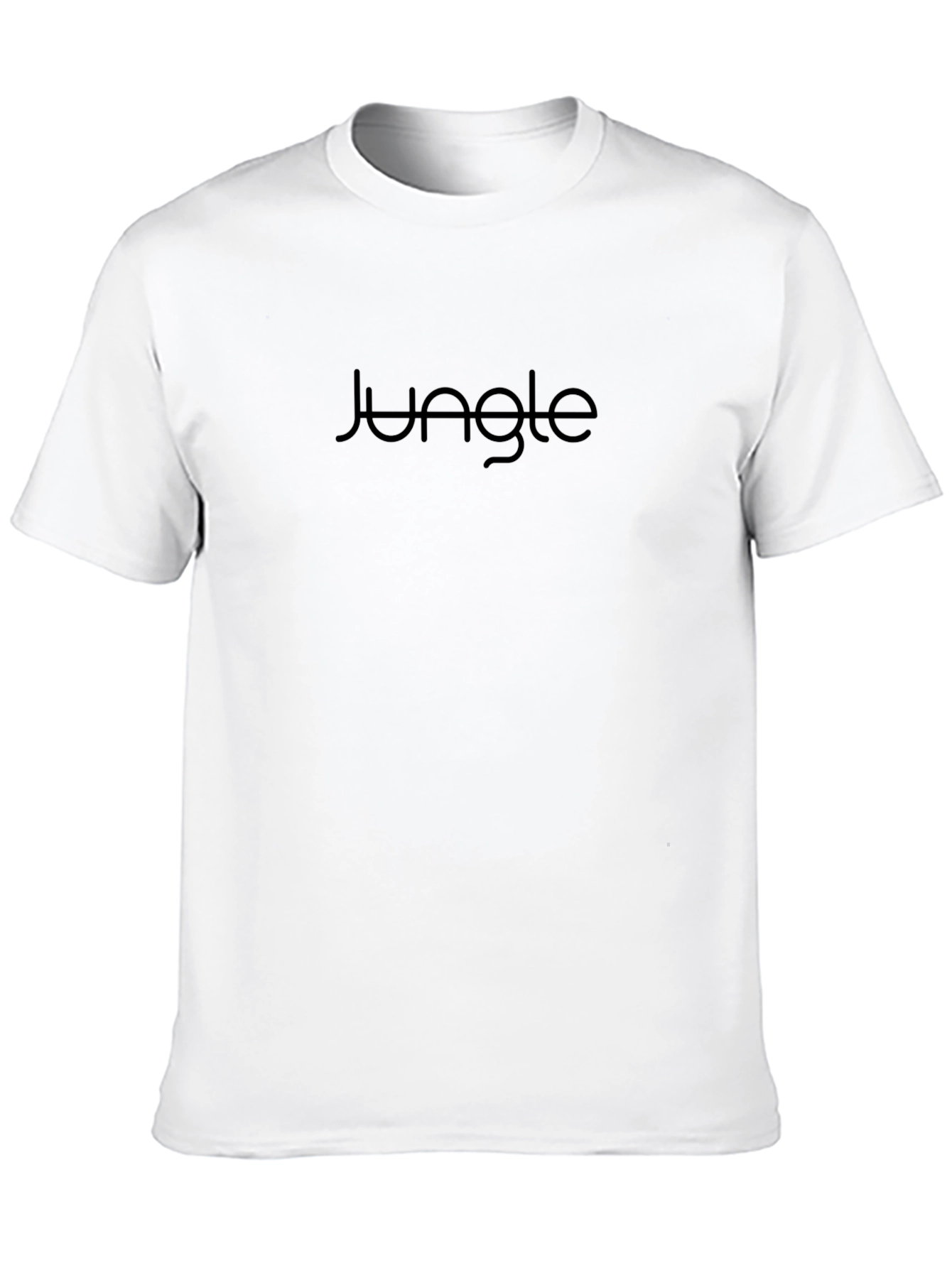 Black Jungle Print Crew Neck T-Shirt